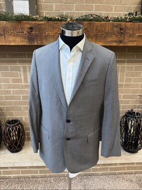Brooks Brothers mens 40R gray plaid wool blend explorer 2-button sport coat EUC